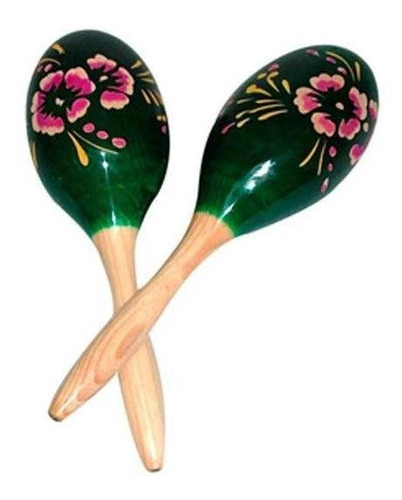 Maracas El Cometa Aile Oval Grande Verde 29v