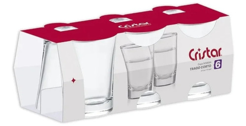 Copa Sodera Trago Corto 2 3/4oz Cristar Canastilla X 6 Und Color Transparente