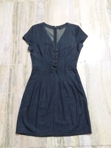 Vestido De Jean Marca Zara Talle M Hermoso