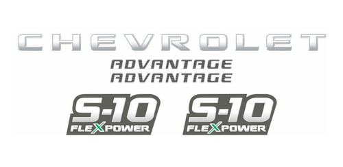 Kit Adesivo Chevrolet S10 Advantage Flex Prata 2011 S10kit08