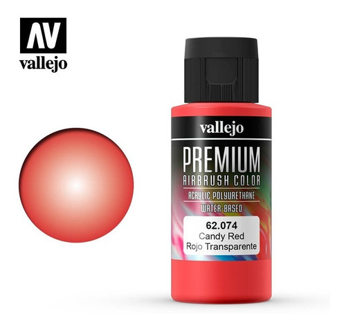 Candy Red Premium Tinta 62074 60ml Vallejo Acrilica