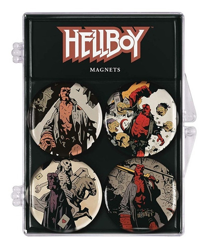 Set De 4 Magnetos Imanes Hellboy Dark Horse Deluxe Imán