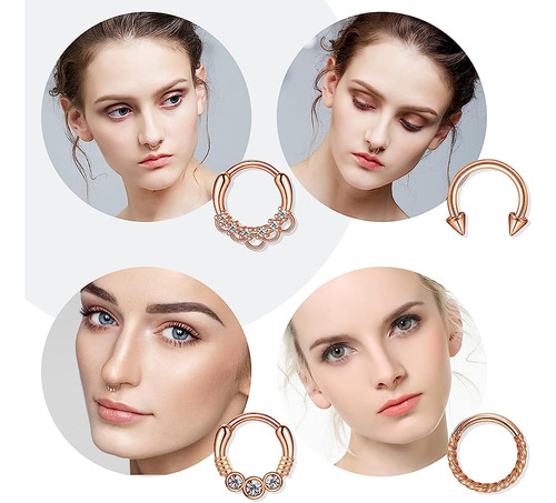 12pcs Aro De Clicker De Septum De 16g, Aro De Septum De...
