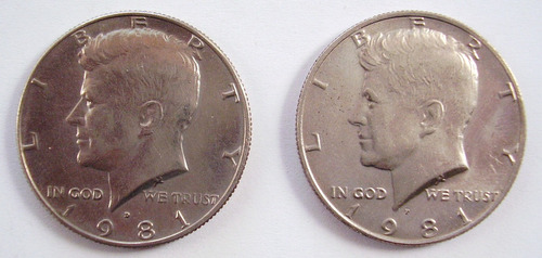 Kennedy Monedas Par Two Coin 1981 P And D