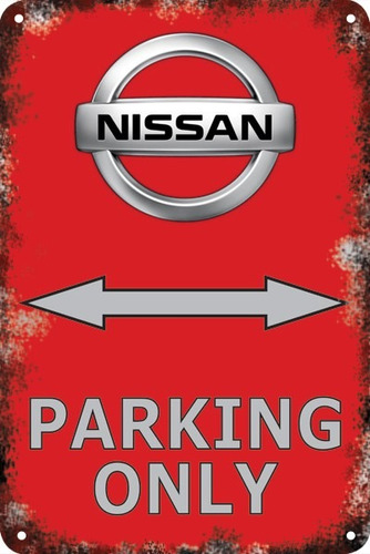 Carteles Antiguos Chapa 60x40 Parking Only Nissan Pa-57