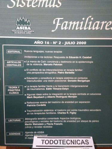 Sistemas Familiares     Año 16 Nro 2    Asiba      -tt-