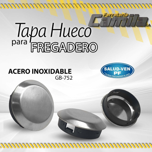 Tapa Hueco Para Fregadero Acero Inox. Salud-ven Gb-752/08166