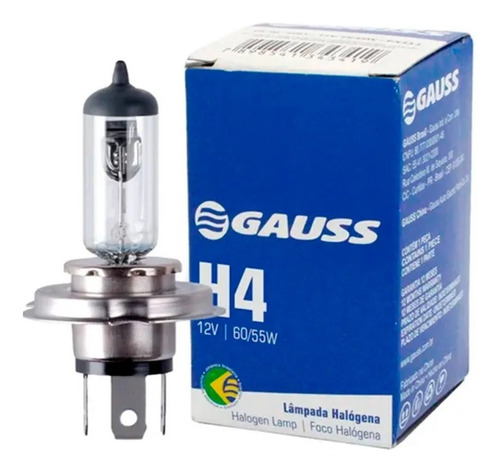 Kit 10x Lâmpadas Automotivas Gauss H4 60/55w Halogena 12v