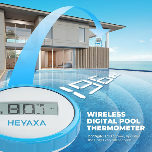 Termómetro Inalámbrico Para Piscina Con Pantalla Digital De
