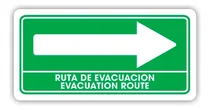 Comprar Señalamiento Ruta De Evacuación Derecha Esp\u002Fing 20x40