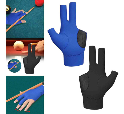 Nn 2 Guantes De Billar De Tres Dedos For Mujer