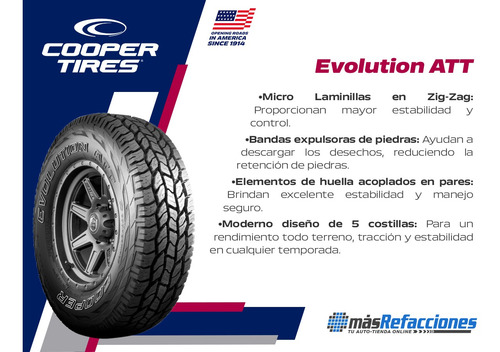 Kit De 4 Llantas 235/70r16 106t Sl Cooper Evolution Att
