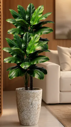 2 Planta Grande Bananeira Artificial 36 Folhagens Decoração