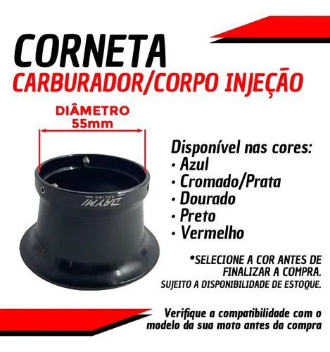 Corneta Para Carburador 55mm Dm20021 Moto | Parcelamento sem juros Corneta Para Carburador 55mm Dm20021 Moto | Parcelamento sem juros
