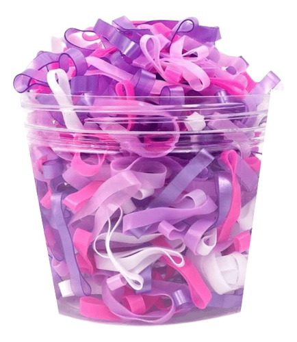 Set X 250 Ligas Gruesas De Alta Elasticidad Para El Cabello