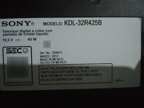Imagen 4 de 5 de Tv Sony Bravia Led 32