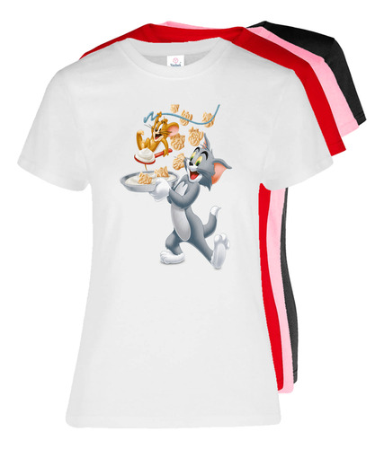 Blusa Dama Corte Slim Diseño Tomm Y Jerryy  #2