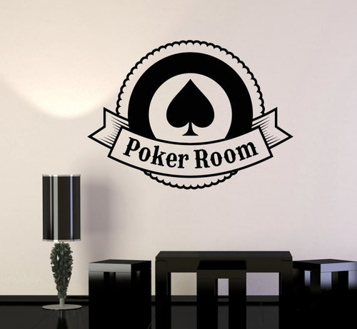 Adesivo De Parede Poker Room  58x80 Cm Md1 Baralho Jogo