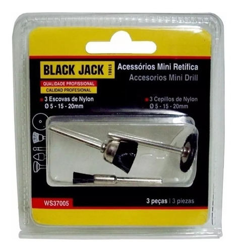Accesorio Mini Drill 3 Cepillos De Nylon Black Jack Ws 37005