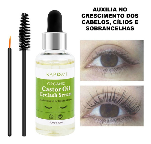 Óleo De Rícino 100% Natural Para Crescimento Dos fios 30ml