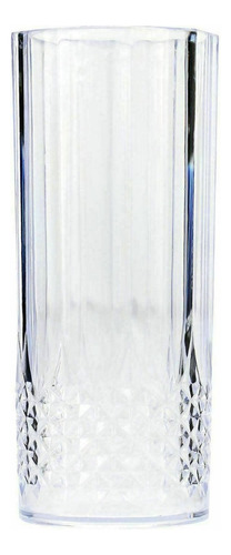 Juego 6 Vasos Plastico Efecto Cristal Diseño Rustico 400ml