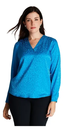Blusa Celeste Cuello V