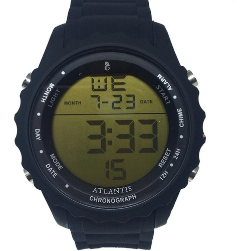 Relógio Digital Esportivo Masculino Atlantis Pd´agua Amarelo
