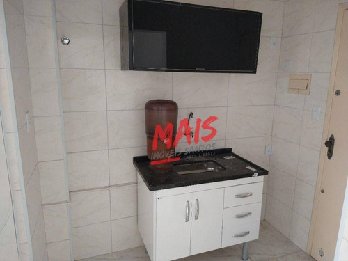 Imagem 7 de 11 de Kitnet Para Alugar, 45 M² - Embaré - Santos/sp - Kn0179