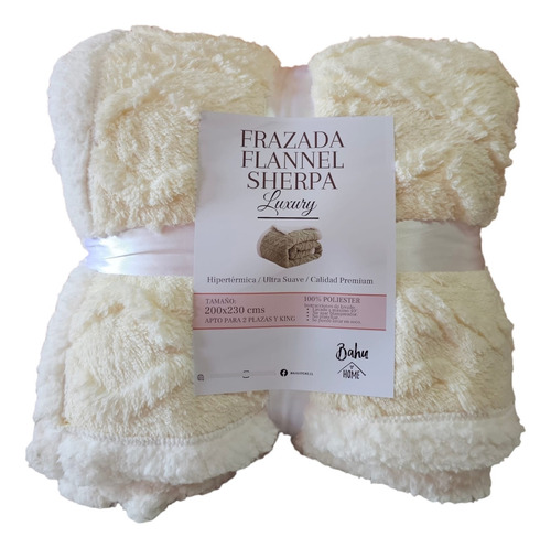 Frazada Flannel Sherpa Luxury 2 Plazas - King Bahuhome