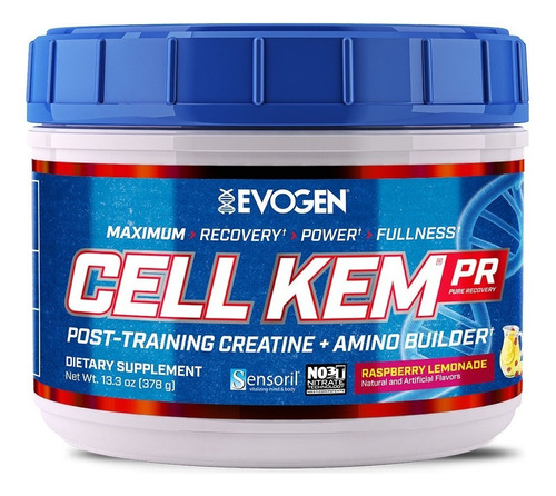 Post Entreno Cell K.e.m. Evogen 30 Servicios Eaa Creatina Sabor Raspberry Lemonade