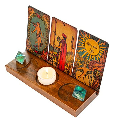 Curawood Tarot Card Holder Stand - Mostrar Sus Y63mo