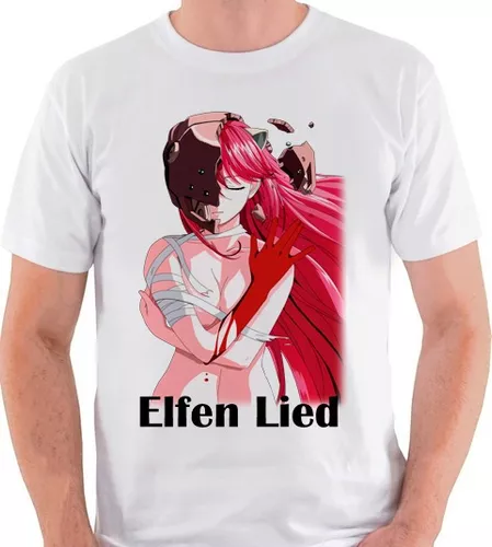 Camiseta Camisa Personalizada Anime Elfen Lied Clássico Hd 0