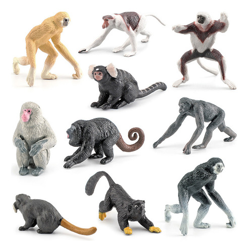 Figura De Acción Realista Con Figuras De Monos Y Animales, M