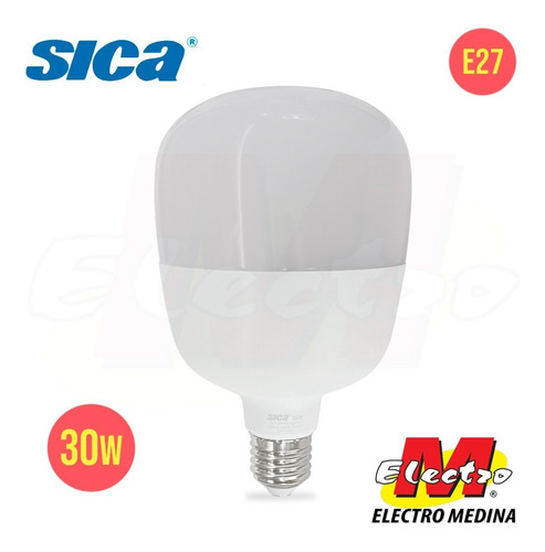 Lampara Led 30w E27 6400k Luz Fria Sica Electro Medina