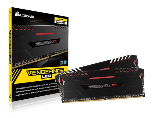 Memória Corsair Vengeance Led 16gb 2x 8gb 3000mhz Red