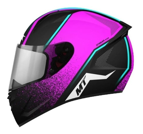 Casco Integral Mt Stinger/ Splatter A8 - Rosa Fluor Mate