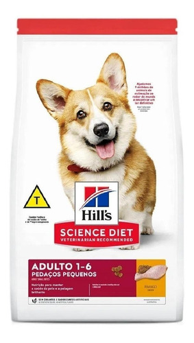 Imagem 1 de 2 de Alimento Hill's Science Diet Manutenção Saudável Pedaços Pequenos para cachorro adulto sabor frango em saco de 6kg