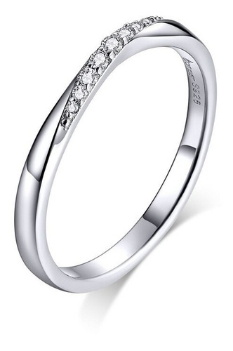 Regalo 14 Feb Anillo Plata 925 Zirconia Diamante Corazón