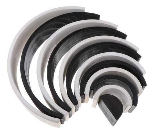 12 Unids / Set Bloques De Iris De Madera Juguete De