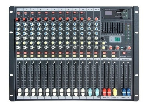 Consola Sonido 12 Canales Usb Sd Fx Phantom E-sound Sx-12u