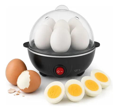 Cozedor De Ovos Elétrico Portátil A Vapor Cor Preto Egg Preto 127v 50hz/60hz