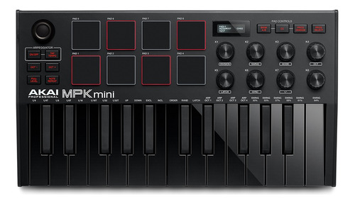 Akai Professional Mpk Mini Mk3 Controlador 25 Teclas - Negro