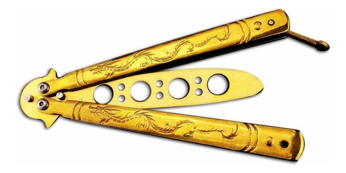 Cuchillo De Cuchilla Plegable, Grabado De Dragón Dorado D