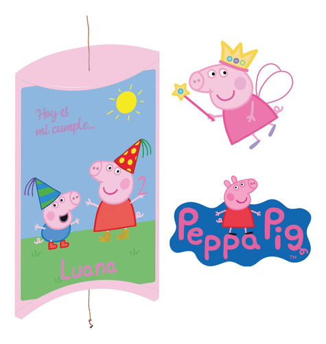 Kit Imprimible Piñata Peppa Pig Personalizada
