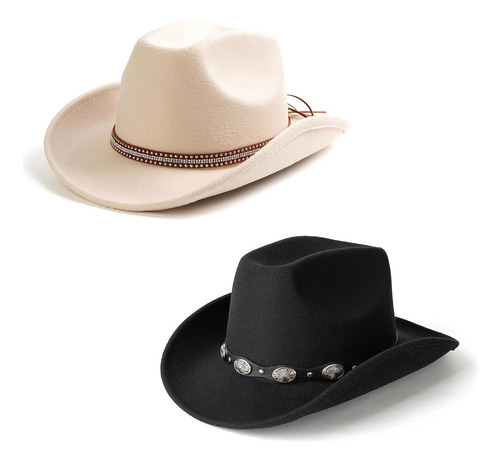 Pacote Lisianthus De 2 Chapéus De Cowboy Masculinos E Femin