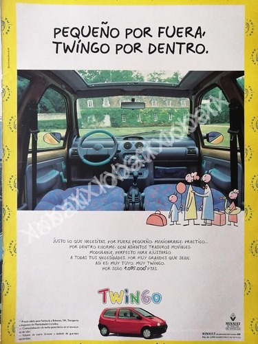 Cartel Retro Autos Renault Twingo 1993 /858