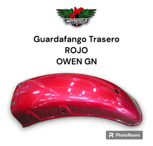 Guardafango Trasero Moto Owen Gn Rojo