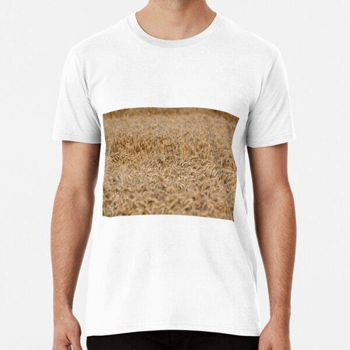 Remera Fondo De Naturaleza De Campo De Trigo De Oro Algodon 