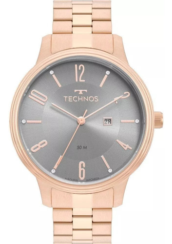 Relógio Feminino Technos Original Com Garantia, Nf 2015cch4n