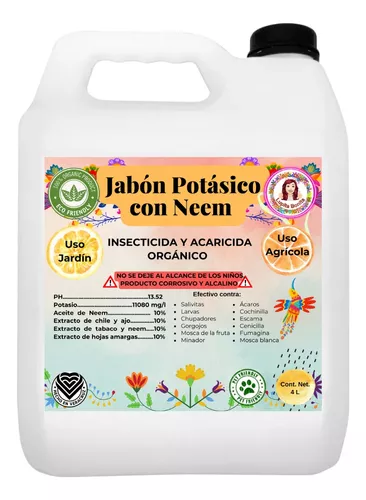 Aceite de NEEM con jabón potásico - Insecticida orgánico